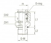ADAPTOR ORIENTABIL CU O-RING INSURUBAT CU GARNITURA  10LR1/4