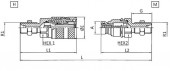 CUPLA RAPIDA TRAV. DNP FF DN12,5/350BAR FE M26X1,5-18L M+T