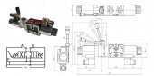 ELECTROVALVA DIRECTIONALA CU MANETA BOBINA NR.1, 40L/MIN, 3/8 BSP, 12VCC 